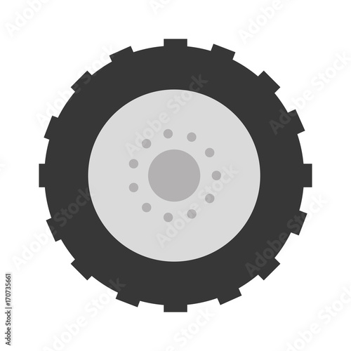 tractor tire isolated icon vector illustration design