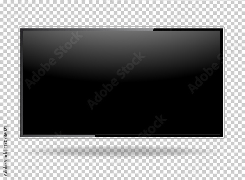 TV blank screen lcd  led  isolate on background  vector illustration