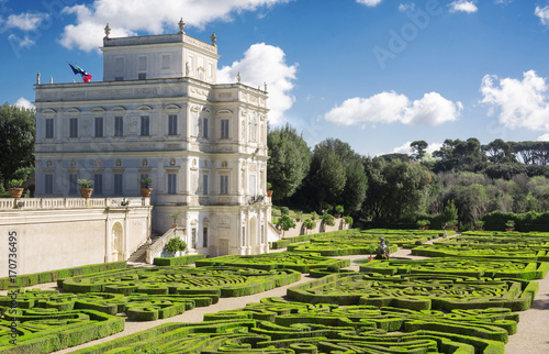 Secret garden inside Villa Doria Pamhili in Rome, Italy