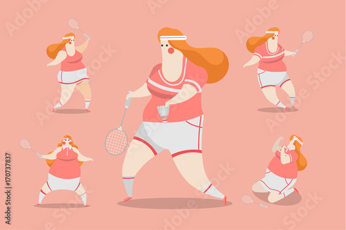 Badminton Women Character Design