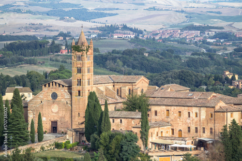 Medieval beautiful church in Siena, Tuscany, Italy