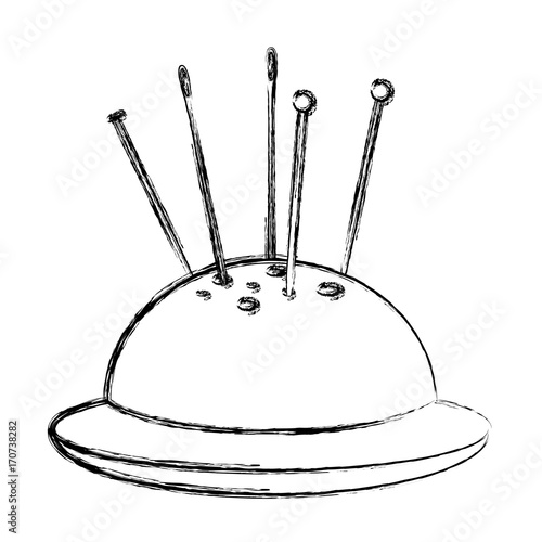 sewing pincushion isolated icon vector illustration design