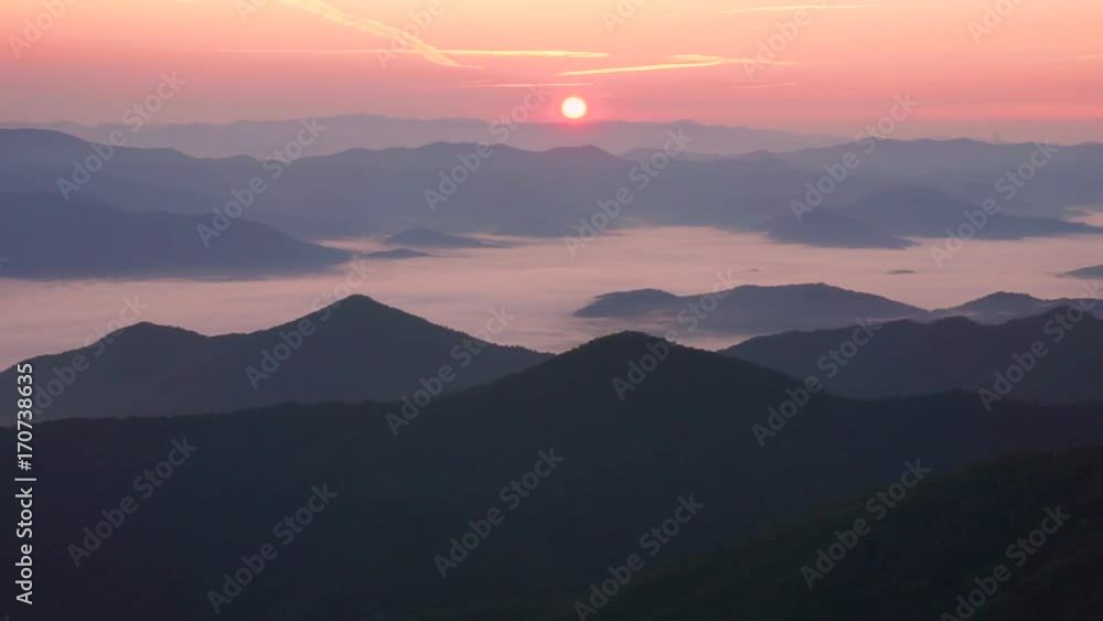 Sunrise in the Nantahala National Forest in Western North Carolina. Sunrise in the Nantahala National Forest in Western North Carolina.