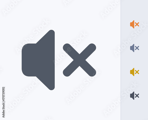 Sound Off - Carbon Icons. A professional, pixel-perfect icon designed on a 32x32 pixel grid and redesigned on a 16x16 pixel grid for very small sizes.