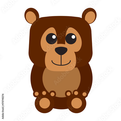 bear cartoon animal icon vector illustration graphic design