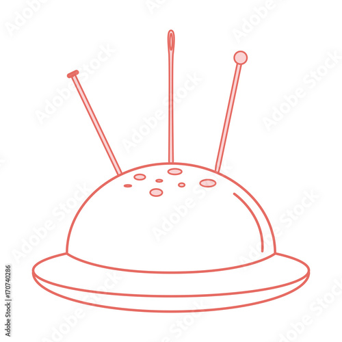 sewing pincushion isolated icon vector illustration design