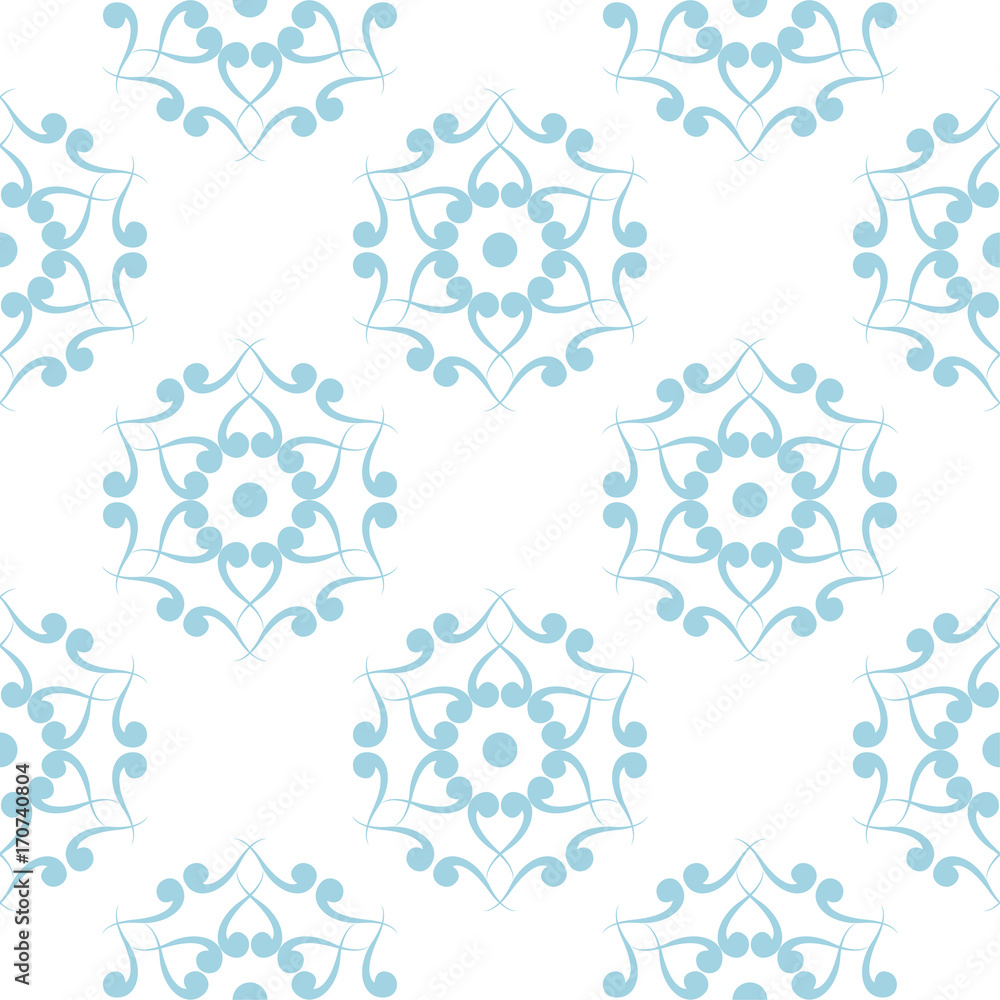 Blue and white abstract seamless pattern