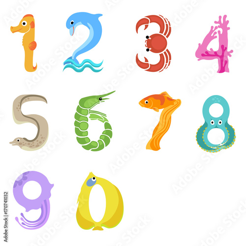 Numbers like sea inhabitants