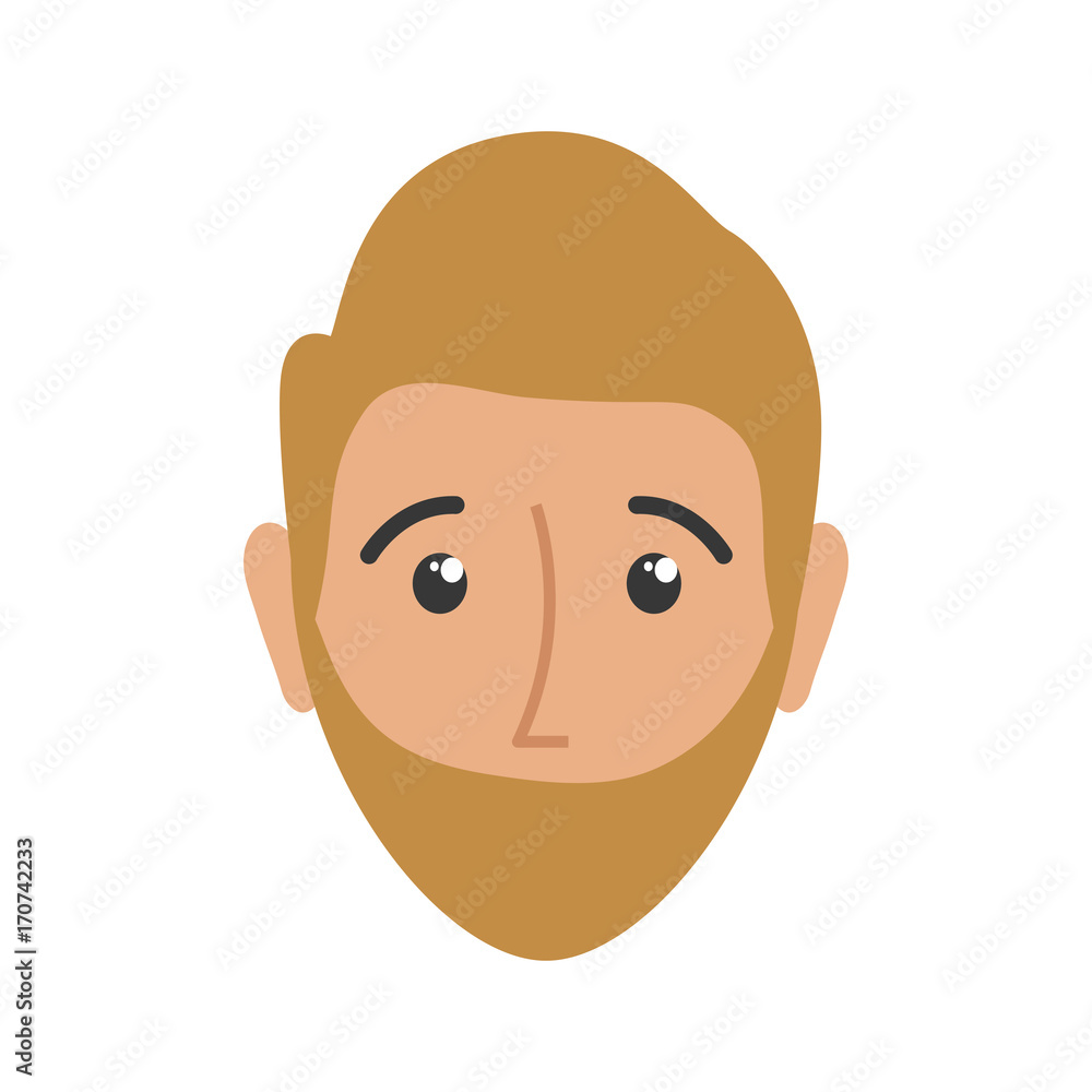 Fototapeta premium colorful face man over white background vector illustration