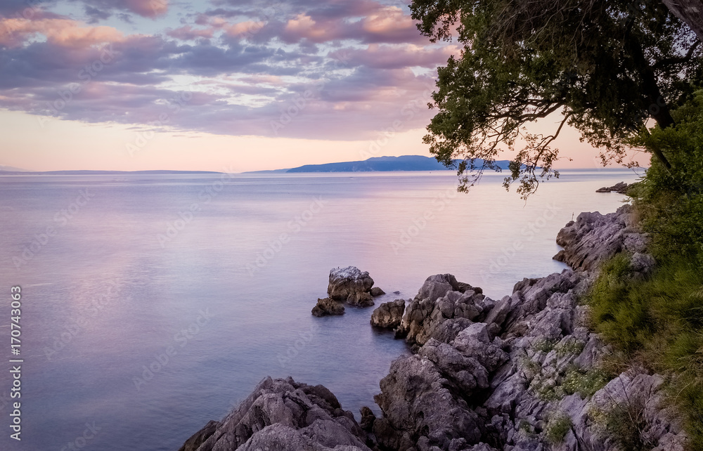 A beautiful summer scenery in Opatija, Croatia A beautiful summer scenery in Opatija, Croatia