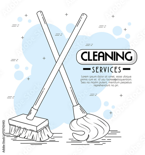 cleaning services emblems and logos vector illustration graphic design