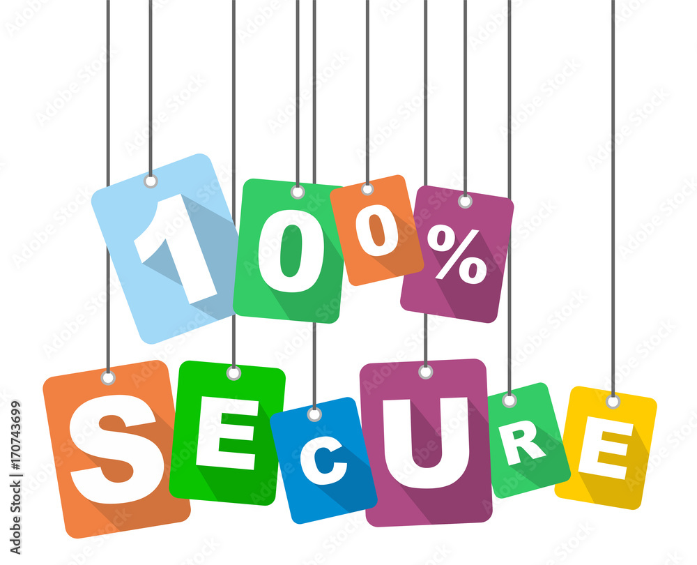 vector illustration background 100% secure
