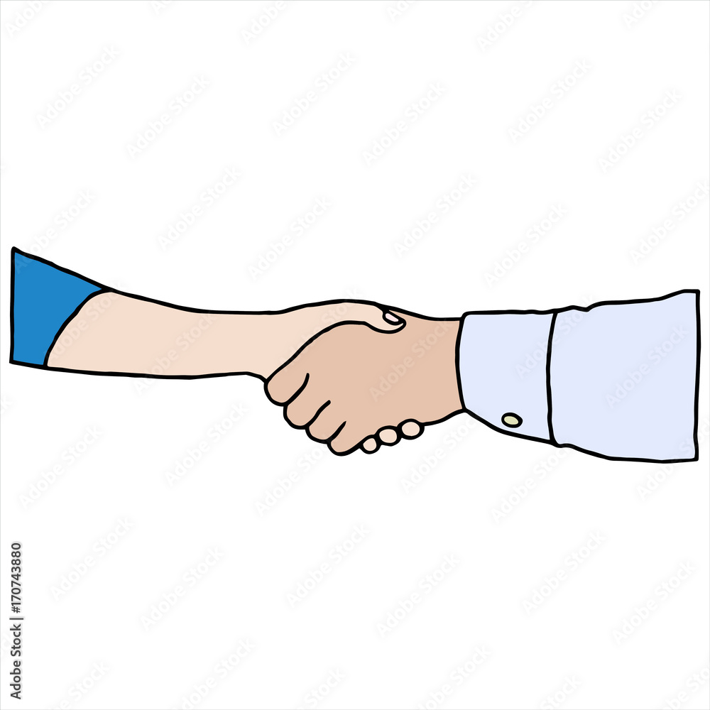 Businesspeople shaking hands against white background Businesspeople shaking hands against white background