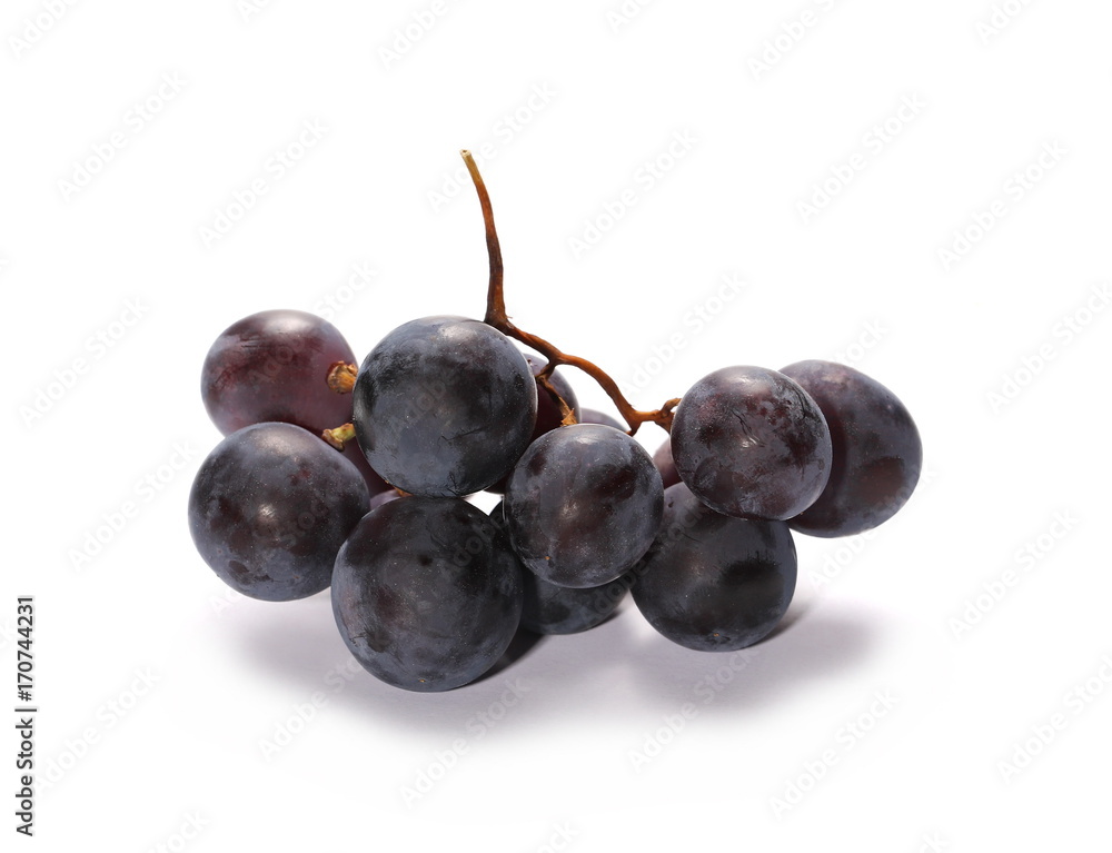 Dark grapes, isolated on white background Dark grapes, isolated on white background