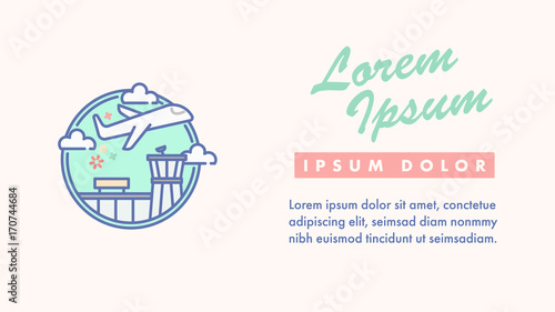 Fotografie Vector image of card with text lorem ipsum dolor / Vector image of card with tex