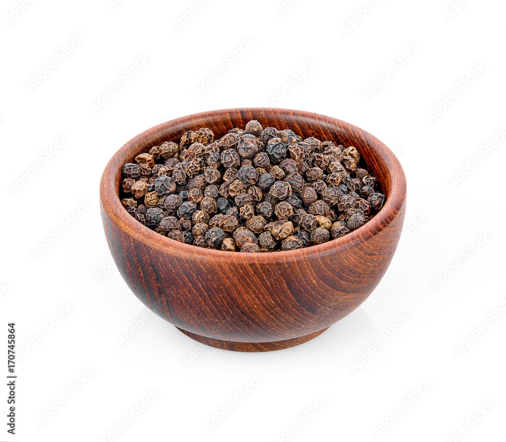 Black pepper isolated on white background. Black pepper isolated on white background.