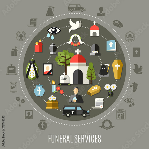 Funeral Services Concept Set