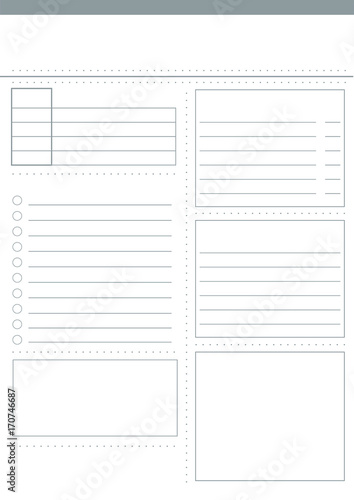 Daily planner template layout