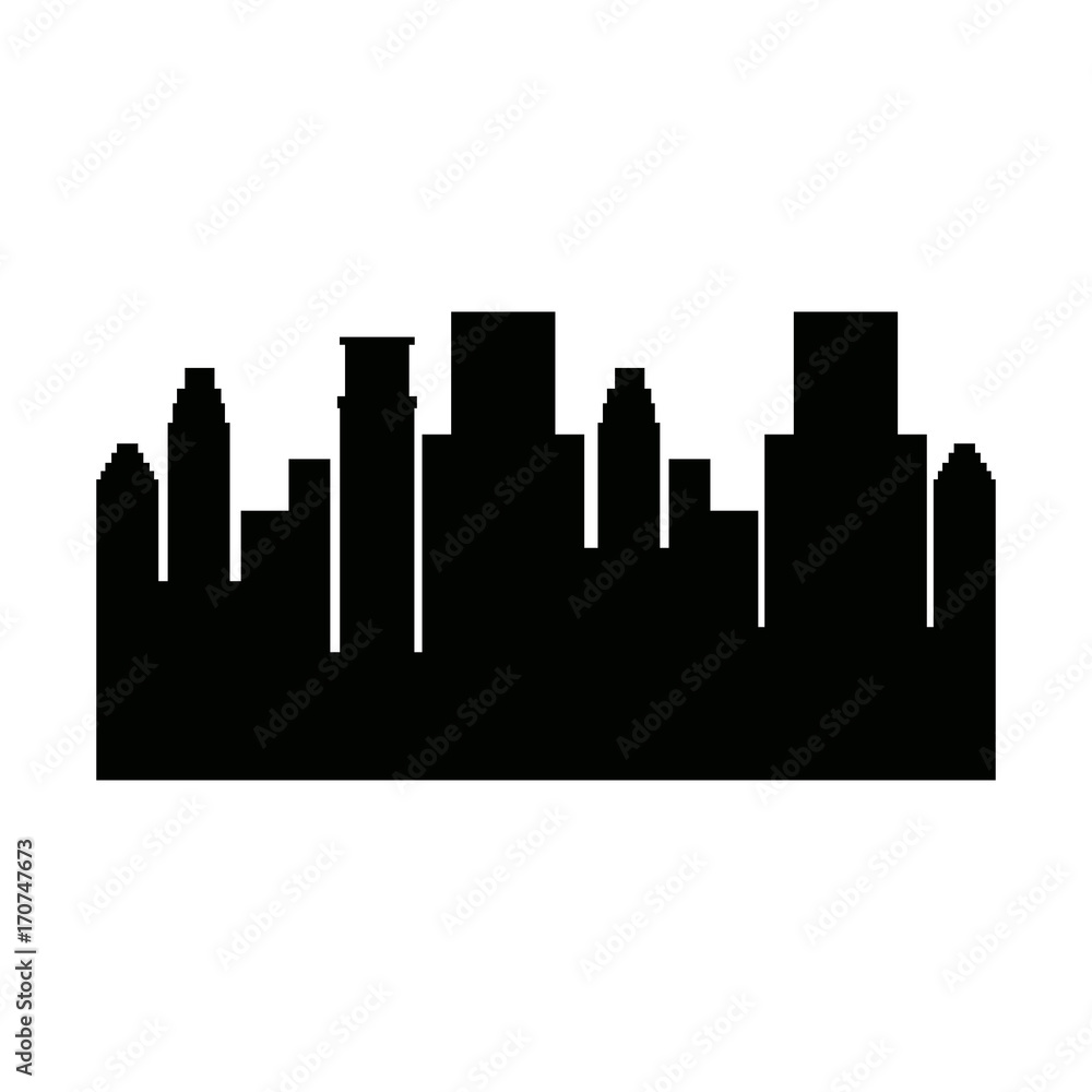 panorama picture of city skyline architecture vector illustration