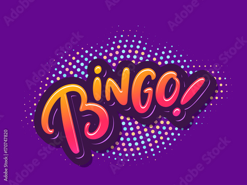 Bingo. Vector lettering. photo