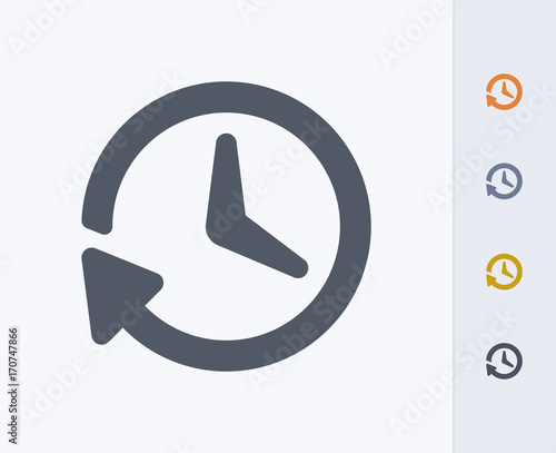 Arrow Clock - Carbon Icons A professional, pixel-perfect icon  designed on a 32x32 pixel grid and redesigned on a 16x16 pixel grid for very small sizes.