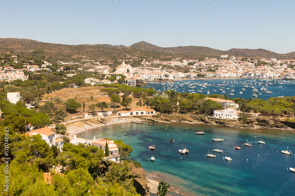 Panoramic view of the Spanish town of Cadaques
