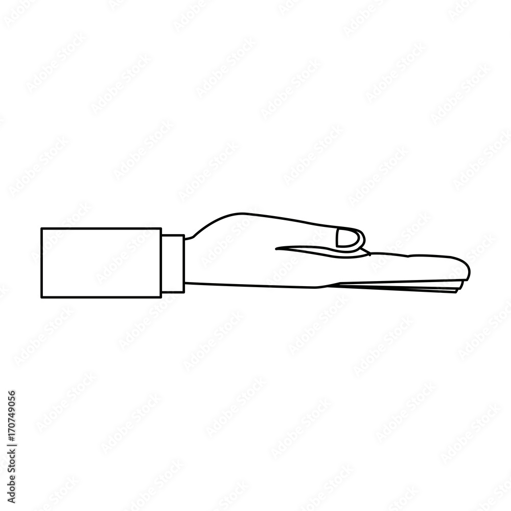 extended hand ready to accept gesture vector illustration extended hand ready to accept gesture vector illustration