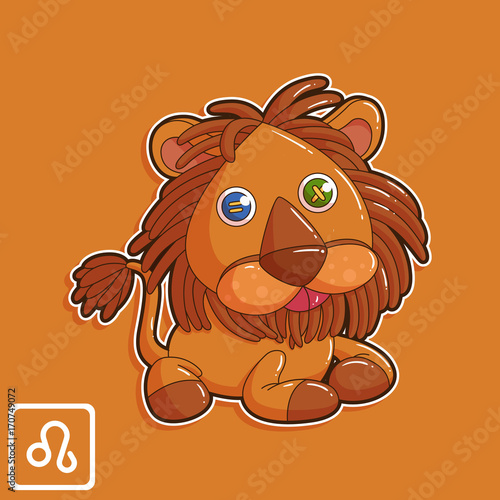 Leo Zodiac Horoscope Vector Illustration
