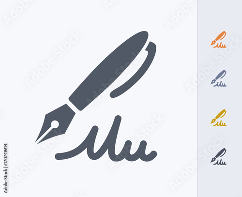 Signature - Carbon Icons A professional, pixel-perfect icon  designed on a 32x32 pixel grid and redesigned on a 16x16 pixel grid for very small sizes.