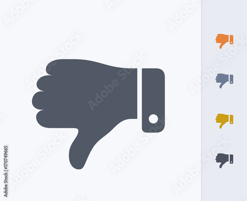 Thumbs Down - Carbon Icons A professional, pixel-perfect icon  designed on a 32x32 pixel grid and redesigned on a 16x16 pixel grid for very small sizes.