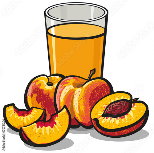 fresh peaches juice
