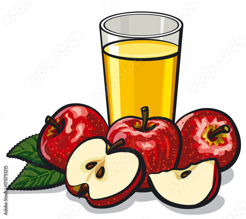 glass apple juice