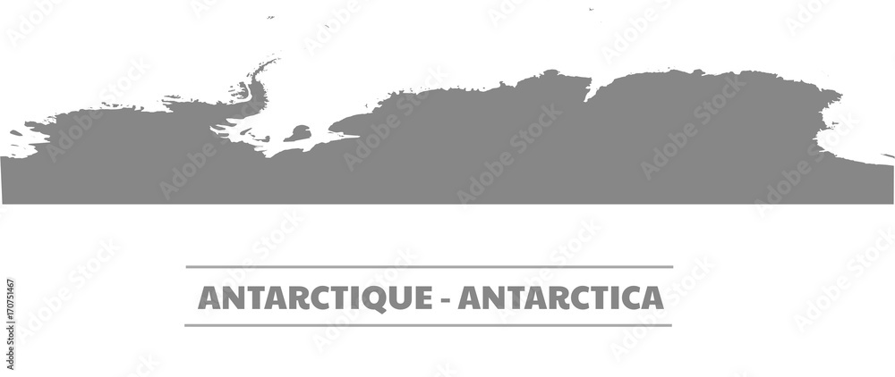 Vecteur modifiable carte continent Antarctique