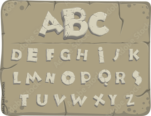 Old stone alphabet