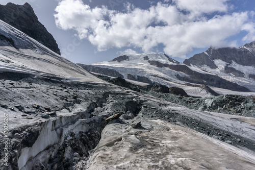 Big mountain (Alphubel, over 4000m) in the alps of switzerland photo