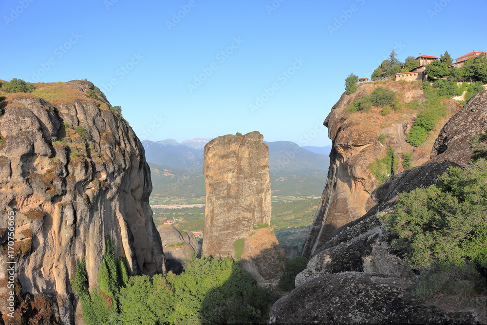 Beautiful landscape of Meteora. Kalambaka, Kastraki, central Greece.