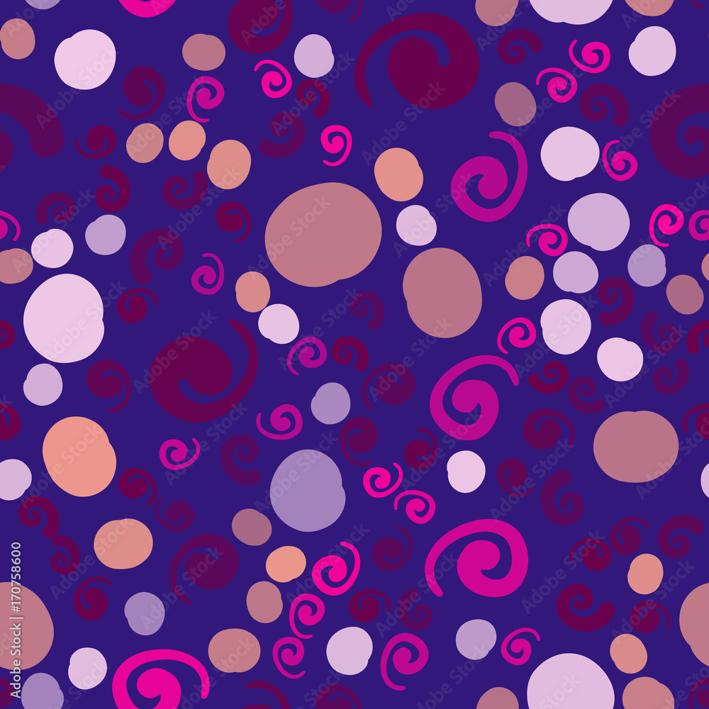 Warping paper multicolor print on navy background Warping paper multicolor print on navy background