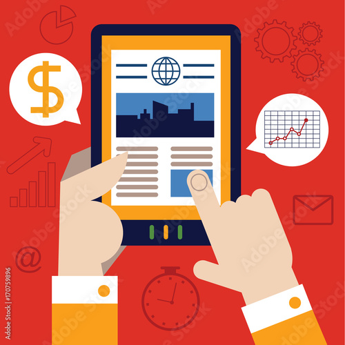 Reading News on Online Tablets