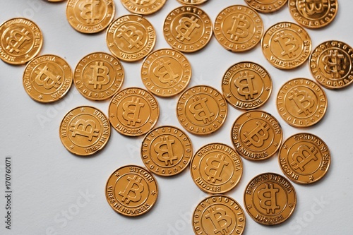 Gold bitcoin coins