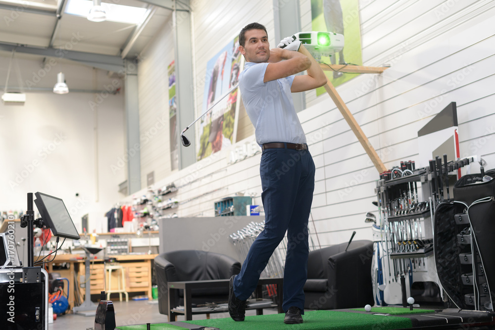 Fototapeta premium dream of playing golf