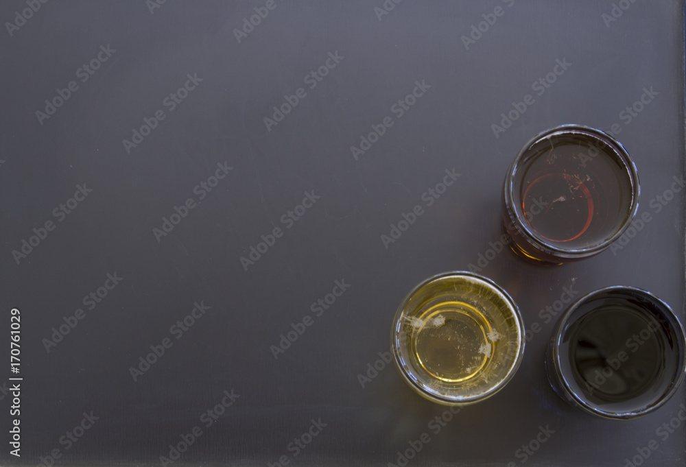 Beer glasses on chalkboard Beer glasses on chalkboard
