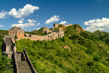 Leinwandbilder Chinesische Mauer Chinesische Mauer geschwungen in der Ferne  © Elizabeth