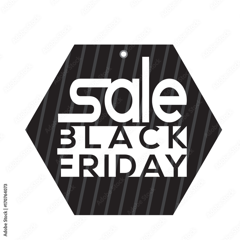 Isolated black friday label on a white background, Vector illustration Isolated black friday label on a white background, Vector illustration