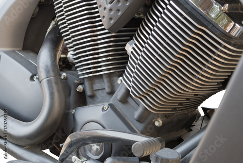 Canvas Print motorcycle chrome metal grille