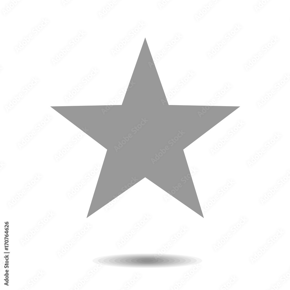 Isolated gray star icon, ranking mark Isolated gray star icon, ranking mark