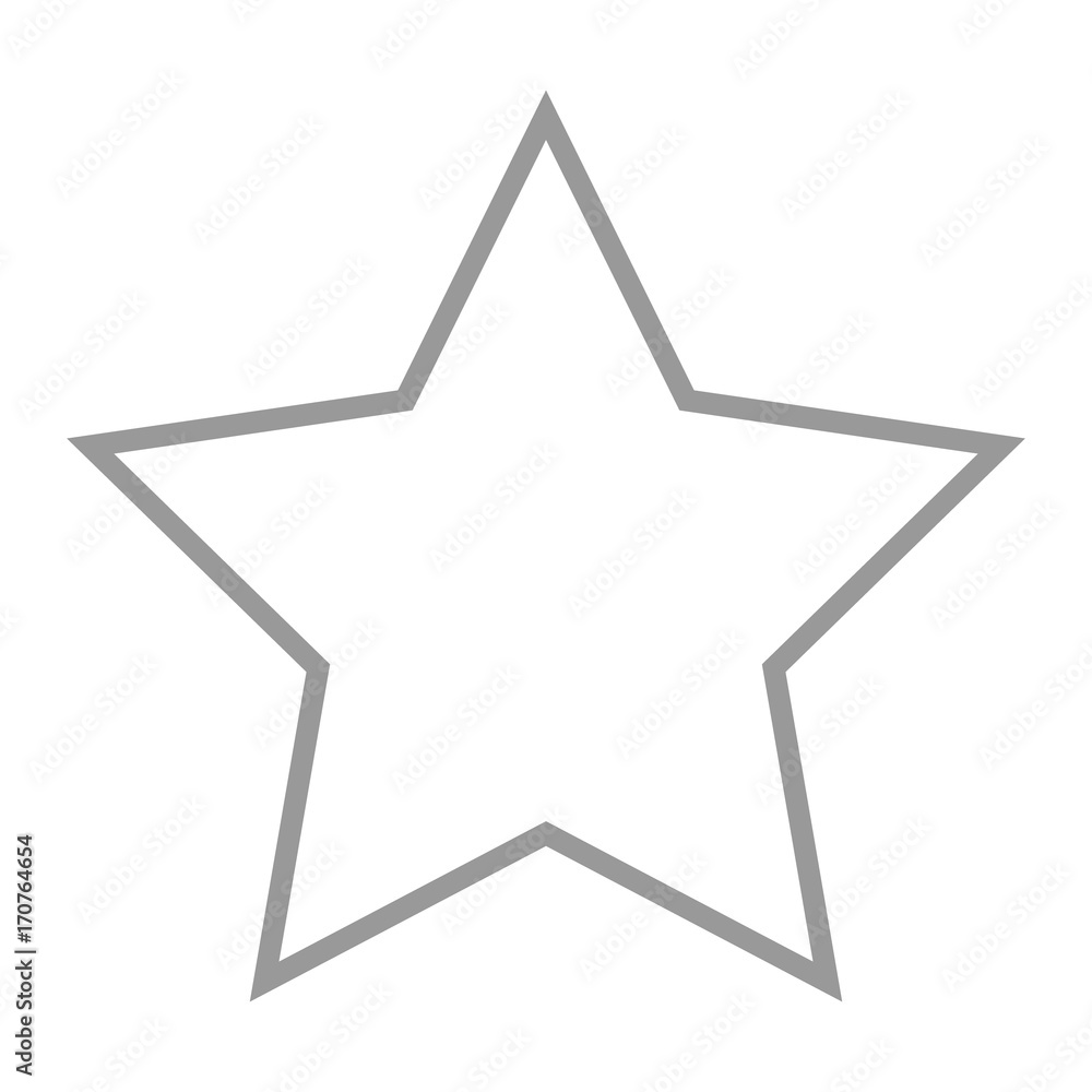 Isolated gray star icon, ranking mark Isolated gray star icon, ranking mark