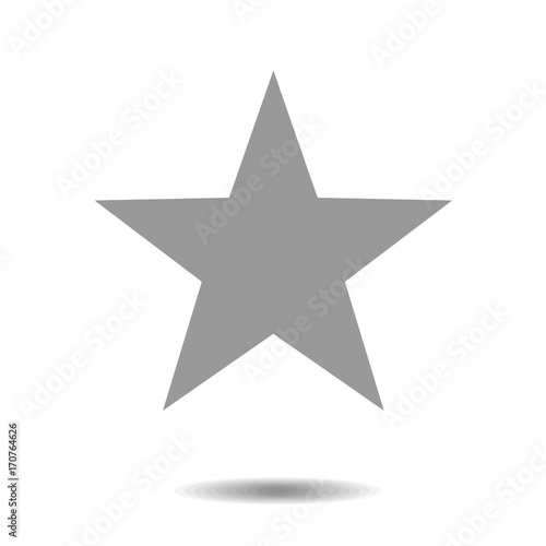 Isolated gray star icon  ranking mark
