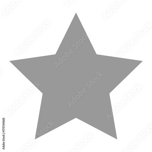 Isolated gray star icon  ranking mark