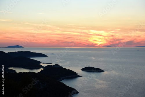 Sunset on Lastovo Island, Croatia photo