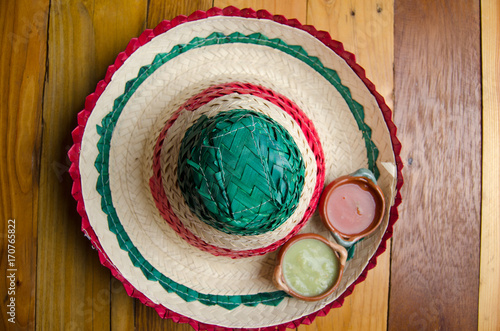Mexican hat and salsa
